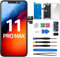 CYKJGS Ersatzbildschirm für iPhone 11 Pro Max, mit Ohrlautsprecher, Näherungssensor, 16,5 cm (6,5 Zoll), 11 Promax-LCD-Display, Digitizer, 3D-Touch, komplette Montage, Ohrmuschel, Reparaturwerkzeug