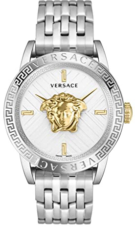 Versace Herren Armbanduhr 43 mm Armband Edelstahl Code RESTYLING
