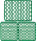 Sicignano | Set Tappetini per Lavello in Gomma Colore Acqua Marina, 1 Scolapiatti 40x32 cm, 2 Fondo Lavello 33x29 cm - Multiuso, Resistente, Made in Italy