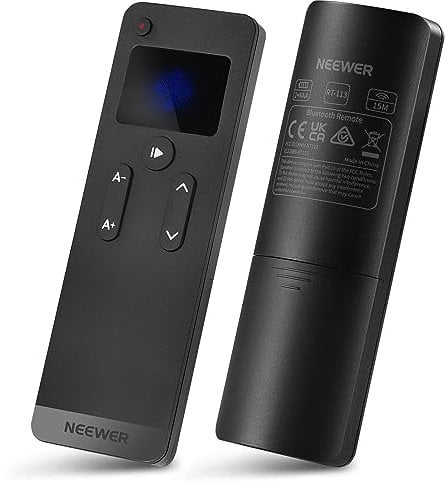 NEEWER RT113 Telecomando per App NEEWER Teleprompter, Aggiornato con Connessione Bluetooth Diretta e Pulsante Silenzioso, Compatibile con Smartphone e Tablet iOS Android per X17 II/X16/X12/X14 ecc.