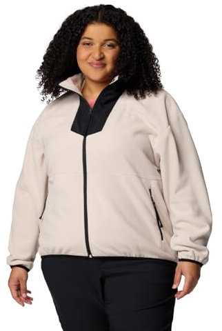 Columbia Pile da donna Sequoia Grove con zip intera, Pietra scura/Nero, X-Large