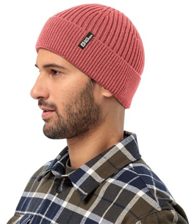 Jack Wolfskin Unisex Cosy Beanie-Mütze, Red Coral, Einheitsgröße EU