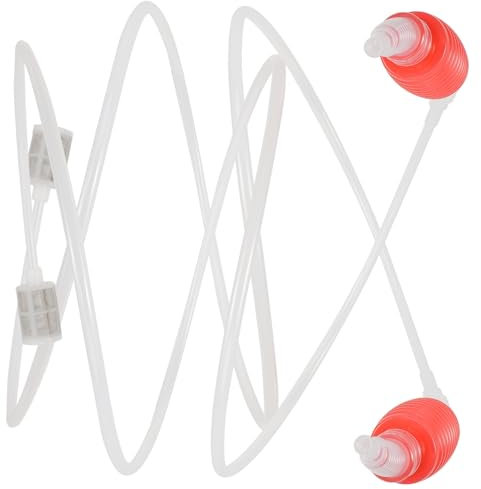 Zerodeko 2pcs Manual Wine Siphon Hose Filter Home Brewing Transfer Tool for Wine Making Red Color Easy to Use