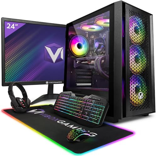 VIBOX III-178 PC Gamer Complet • 24 Écran • Intel Core i7 9700KF 4,9 GHz • Nvidia RTX 4070 Super 12 Go • 32 Go RAM • 1 to SSD • 600W PSU • Windows 11 • WiFi