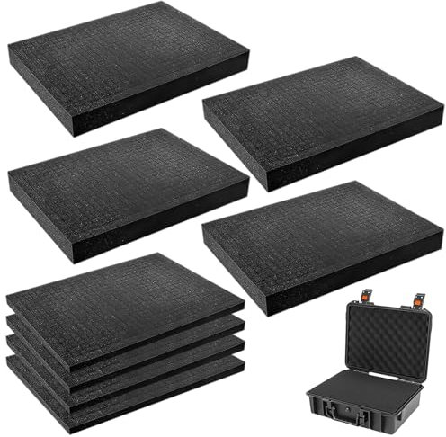 TOATELU Cubo de Espuma de Poliuretano Negro: Inserto para Maletín de Herramientas y Cámara, 4 x 400 x 300 x 2,5