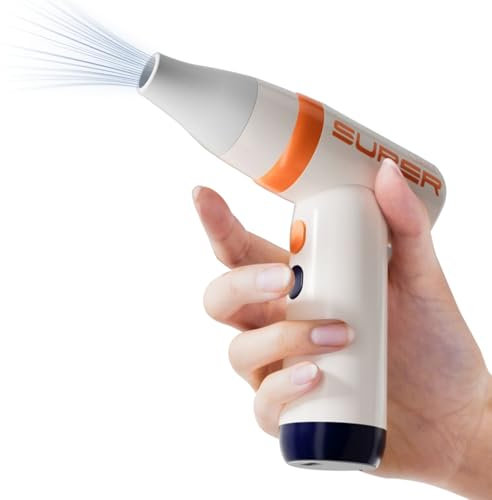 Yabound Compressed Air Duster, 80000RPM Cordless Mini Blower, 4 Gear Electric Air Blower for PC Cleaning, Reusable Electric Air Duster for Laptop, Keyboard, Home Car Cleaning
