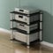Audio Rack HiFi Regal Modernes HiFi-Audio-Rack, Medienständer Aus Edelstahl Mit Füßen, 2-/3-/4-lagiges Stereokomponenten-Schrank Für DVD-Player/Spielekonsole/TV-Box/WLAN-Router(Black,H-85cm/33.4in)
