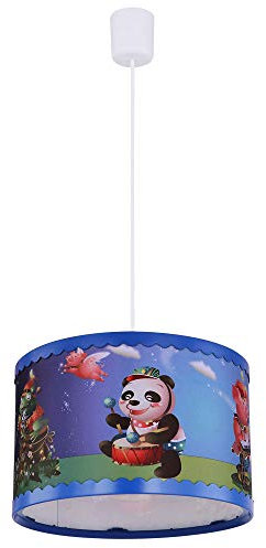 GLOBO Kinder Decken Hänge Leuchte Panda Tier Motiv Spiel Zimmer Pendel Strahler Leuchte bunt