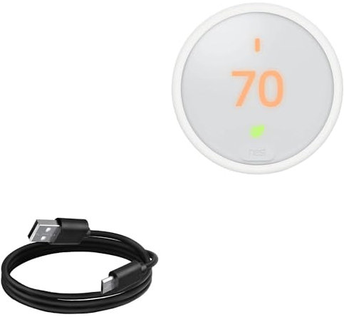 BoxWave Cable Compatible with Nest Thermostat E - DirectSync Cable, Durable Charge and Sync