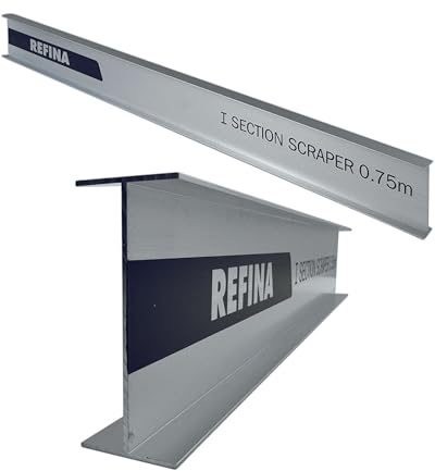 REFINA 2'6 (0.75m) I-Section Scraper Tool for Levelling, Flattening, Scraping & Render Finishes - 75 x 30mm Profile w/Straight Edge & Non-Marking Finish - Lightweight & Durable Aluminium I-Bar