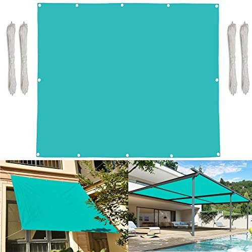 Sonnensegel, regenfest, quadratisch, stark und stabil, für Garten, UV-Schutz und wasserabweisend, 2 x 3,5 m, Blau