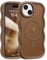 Pepmune Magnetic for iPhone 15 Case [Compatible with Magsafe] Translucent Matte Cute Curly Wave Frame Phone Case,Soft TPU Bumper Slim Fit Shockproof Protective Cover for Men Women-Gold