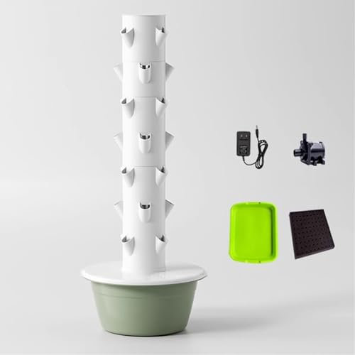 WNGJZZYC Aeroponic Tower, Vertikaler Hydrokulturturm für 20/28/36 Pflanzen, mit Bewässerungspumpe und Adapter, für den Anbau von Kräutern, Obst und Gemüse, Hydrokultursystem Kit(135cm/53in)