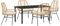 vidaXL Gartenstuhl Set von 2 mit Kissen Braun Poly Rattan Leichte Armlehnen Terrassen Dining Möbel Wetterbeständiges modernes Design für Außenbereich