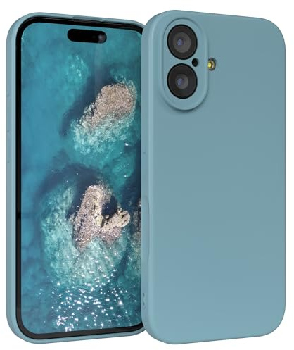 EAZY CASE - Silikonhülle für iPhone 17 Hülle Silikon Case Blau Grün weich stoßfeste Handyhülle Schutzhülle mit Kameraschutz Dünn Premium Schutz Cover TPU Phone Bumper in Blaugrün Matt