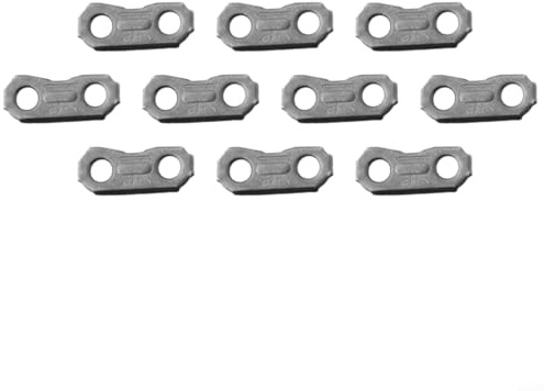 Honseadek Kettensägen-Verbindungsglieder aus Stahl für .325 .058 Ketten, Edelstahl-Ersatzverbinder, 1,5 x 0,5 cm Größe, passend für kompatible Outdoor-Elektrogeräte, 10 Stück