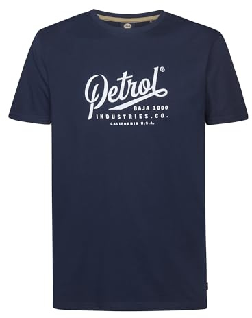 Petrol Industries - Bedrucktes Jersey T-Shirt Huracán Blau L