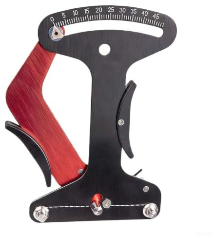 Bicycle Spoke Tension Meter, Aluminum Alloy Wheel Truing Tool for Road MTB E-Bikes, Precise Spoke Adjustment Gauge for Stable Ride(Black Red)