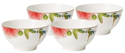 Villeroy & Boch Amazonia Anmut BOL 750 ml, 4er Set, Premium Bone Porzellan, Bunt