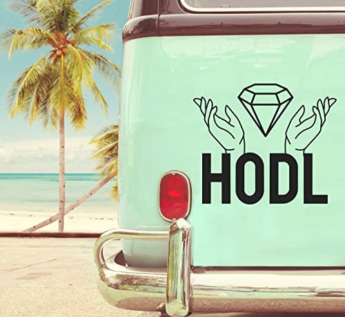 Diamond Hands HODL Aufkleber Sticker Decal Vinyl für Camper, Wohnmobil, Wohnwagen, Auto, Motorrad, Koffer, Fahrrad, Notebook und mehr