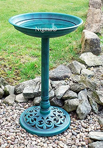 Baignoire traditionnelle pour oiseaux sur pied - Décoration de jardin