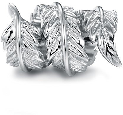 CHAMOON Charm-Anhänger Feather Feder 925 Sterling Silber 11009
