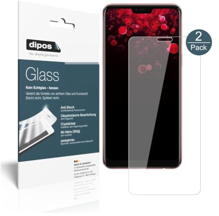 dipos 2x Displayschutzfolie 9H klar für Oppo F7 | Bricht und splittert nicht, kein Echtglas, Anti-Shock, passt perfekt, kratzfest, blasenfrei, hüllenfreundlich, selbstklebend