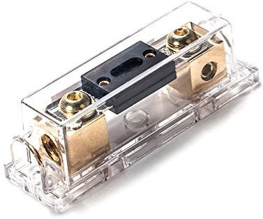 200A Inline ANL fuse holder fits for 0 2 4 Gauge wire including 2 pcs 200A ANL Fuse 1pc Hex key wrench