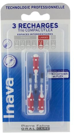 Inava Trio Brossettes 3 Recharges pour Trio Compact/Flex - Taille : ISO4 1,5 mm