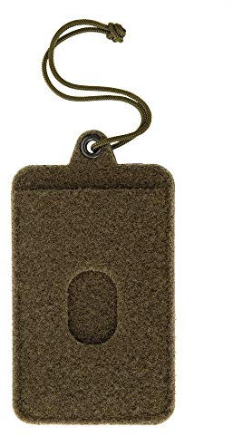 M-Tac Taktischer Ausweis- und Patch-Halter zum Aufhängen, mit Klettverschluss-Oberfläche und Kordelzug, Olivgrün