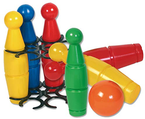 Dohany Kegel Bowling Spielset Klein 6 Kegeln 1 Kugel Wurfspiel Kinderspielzeug