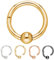 Treuheld® Goldener Segmentring-Clicker Piercing mit Kugel - Größe: 1.2 x 8 mm (Kugel: 3mm)