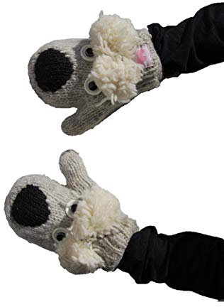 Pink Yak Handgemachte Tierhandschuhe Koala für Kinder (XS)