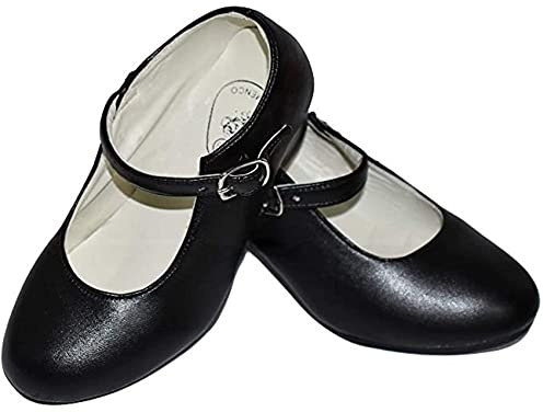 Chaussures de Danse Flamenco avec différentes Tailles de Fille à Femme. Couleur Noire Taille 35