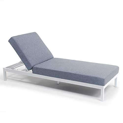 Oviala Sonnenliege aus Aluminium, Weiß