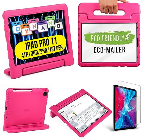Offizielle Cooper Dynamo Schutzhülle für iPad Pro 27,9 cm (11 Zoll), für Kinder 4. / 3. / 2. / 1. Generation 2022/2021/2020/2018, robuster Schaumstoff, magischer Griff, Ständer, mit Stifthalter,