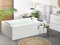 Freistehende XXL Luxus Whirlpool Badewanne Salzburg 180 x 110 cm mit 6 Massage Düsen LED Beleuchtung große Doppelwanne Hot Tub Spa indoor innen für 2 Personen