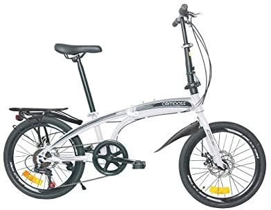 Compass 20 Zoll Klapprad mit 7-Gang Shimano Kettenschaltung I Max. 100 kg belastbar | Einfacher Aufbau | Ideal für Unterwegs | Robust & Komfortabel