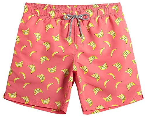 Dissolving Swim Trunks Prank Shorts Funny Gift for Brother Boyfriend Bachelor Beach Party in The Swimming Pool, Bananen-Orange, 4XL
