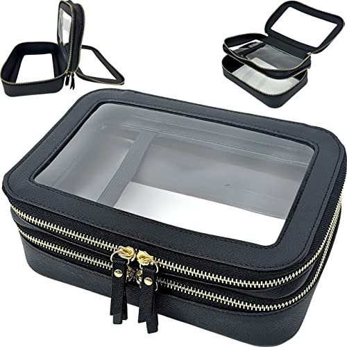 JAZD Transparente Make-up-Tasche, Organizer, Make-up-Tasche, Kosmetiktasche, Kulturbeutel für Damen, Make-up-Tasche, Reise-Make-up-Tasche, kleine Tasche, transparente Kosmetiktasche, Organizer,