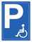 Pubblimania PARCHEGGIO DISABILI Cartello in alluminio composito da 3 mm. Per uso esterno o interno (Parcheggio Disabili Cm 30x40)