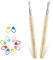 2 Stück Häkelnadeln, 5,0 mm–5,5 mm Häkelnadel-Set, Häkelnadel-Set für Anfänger, ergonomische Holzgriffe zum Häkeln mit Maschenmarkierern für Anfänger DIY-Stricker Häkelgarn