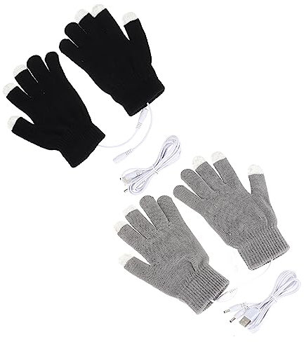 Toddmomy 2 Paar USB Beheizbare Handschuhe Beheizbare Fahrradhandschuhe USB-winterhandschuhe Beheizten Ski Handschuhe Wiederaufladbare Handschuhe Kieselgel Handwärmer Fräulein Warm Halten