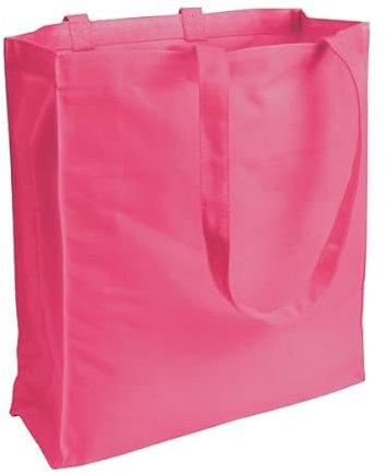 Cottonbagjoe Jutebeutel Canvastasche aus Jeansähnlichem Stoff (sehr robust und widerstandsfähig) unbedruckt mit Seiten-&Bodenfalte und Zwei Langen Henkeln 38x42x10cm (Pink)