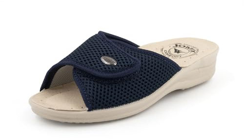 JOMIX Clogs Damen Atmungsaktive Gesundheitsschuhe Sandalen Sommer Berufsschuhe Leicht Pantoletten (Dunkelblau, 40 EU, TD2366)
