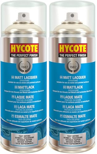 Hycote Matt Lacquer Spray Paint, 400 ml (Pack of 2)
