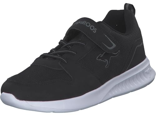 KangaROOS Unisex Kinder Kl-Gary Ev Sneaker, Jet Black Steel Grey, 28 EU
