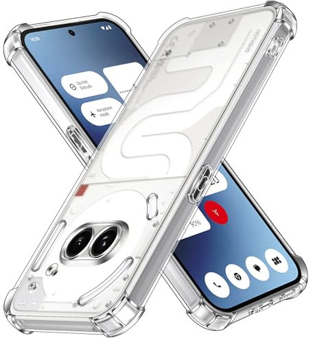 iVoler Cover per Nothing Phone 2a / 2a+ / 2a Plus, Custodia Antiurto Trasparente per Assorbimento Degli Urti con Paraurti in TPU Morbido, Sottile Morbida in Silicone TPU Protettiva Case