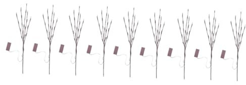 IMIKEYA 9 Stück Kronleuchter Weidenzweig Beleuchteter Zweig Beleuchtete Weihnachtszweige LED Weihnachtszweige Blumenarrangement Zweigdekor LED Zweiglampendraht Nordische Farbige