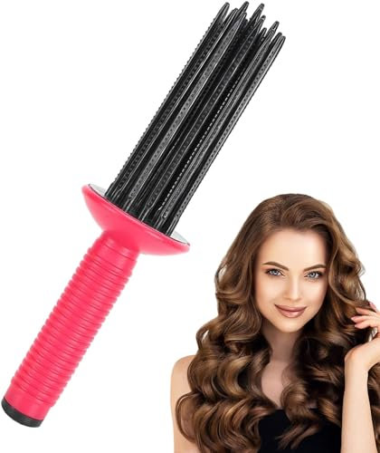 Lockenwickler Kämme Für Haar, Curling Roll Comb - Curly Hair Brush, Heißluft-Stylingbürste, Fluffy Curling Roll Comb, Rutschfester Lockenstab für zu Hause, auf Reisen und zum Haarstyling